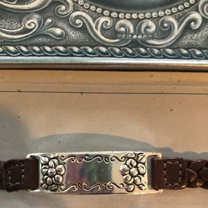 NWOT Brighton bracelet, woven leather strap